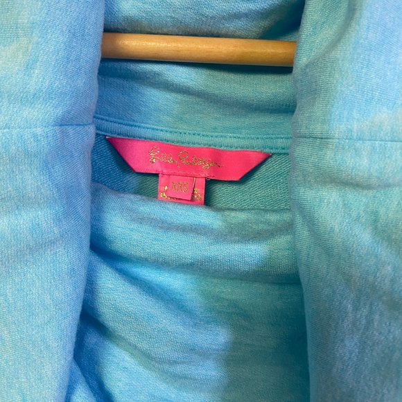 Lilly Pulitzer Luxe Athletic Blue Belinda Pullover Off the Shoulder Sweater XXS - Picture 5 of 6